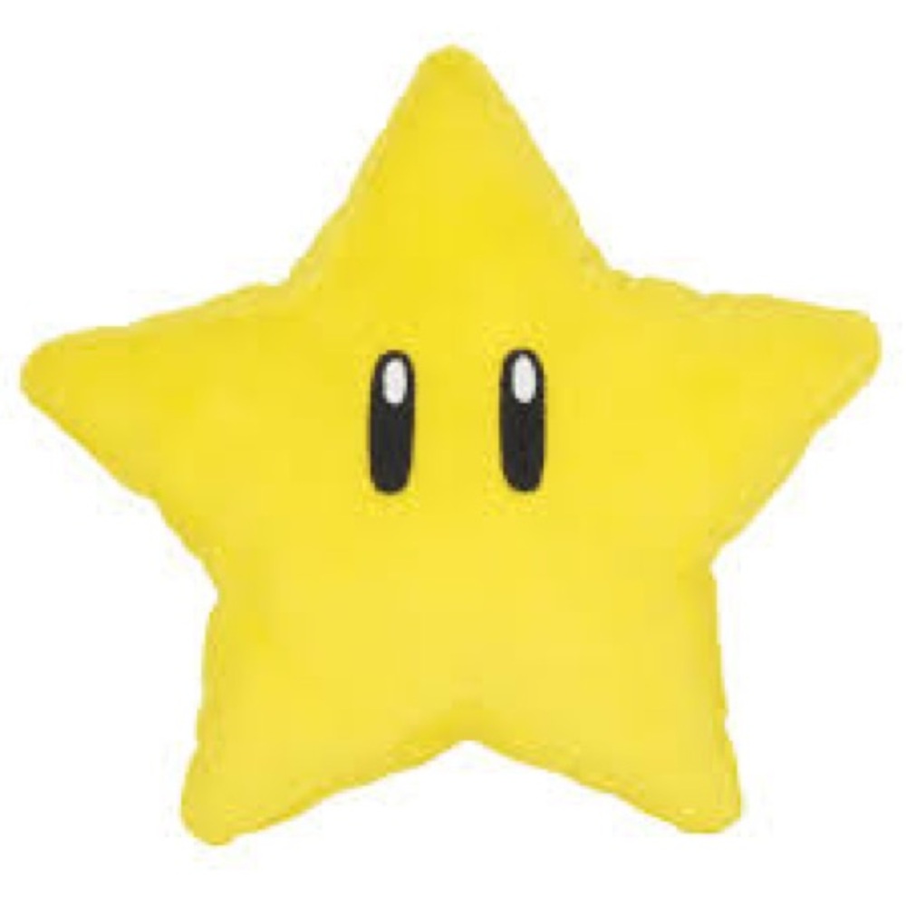 Super Mario Yellow Star Plush 6”